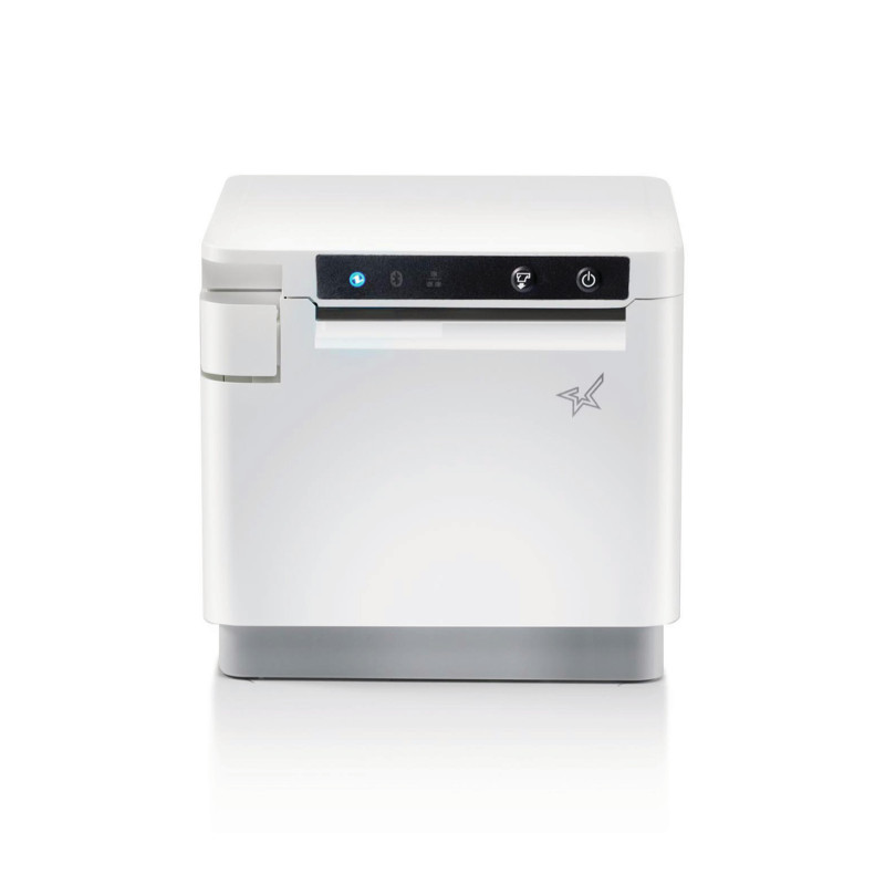 Star Micronics mC-Print3, Thermal, 3in, Cutter, Ethernet (LAN), USB, CloudPRNT, White, EU & UK, PS60C Power Supply included Con