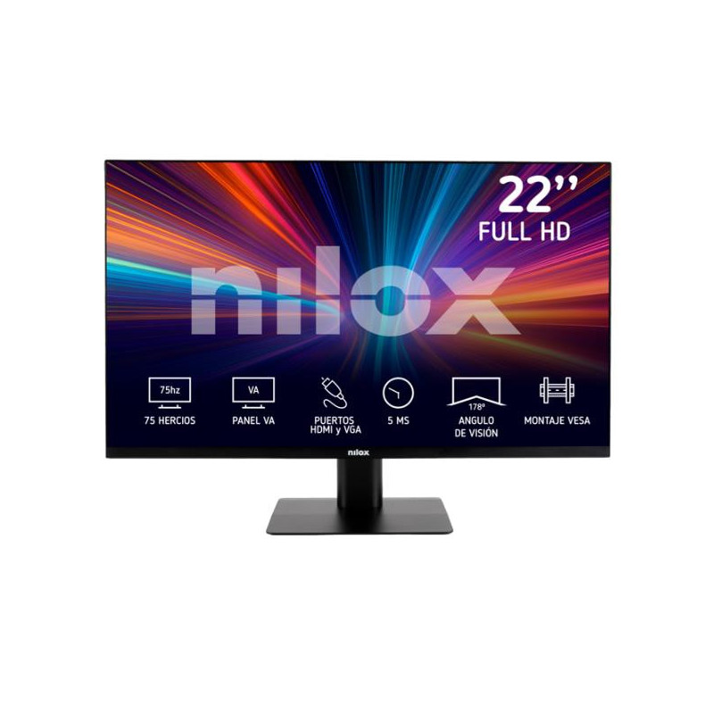 Nilox MONITOR 21.5" IPS 5MS VGA HDMI Monitor PC 55,9 cm (22") 1920 x 1080 Pixel Full HD LED Nero