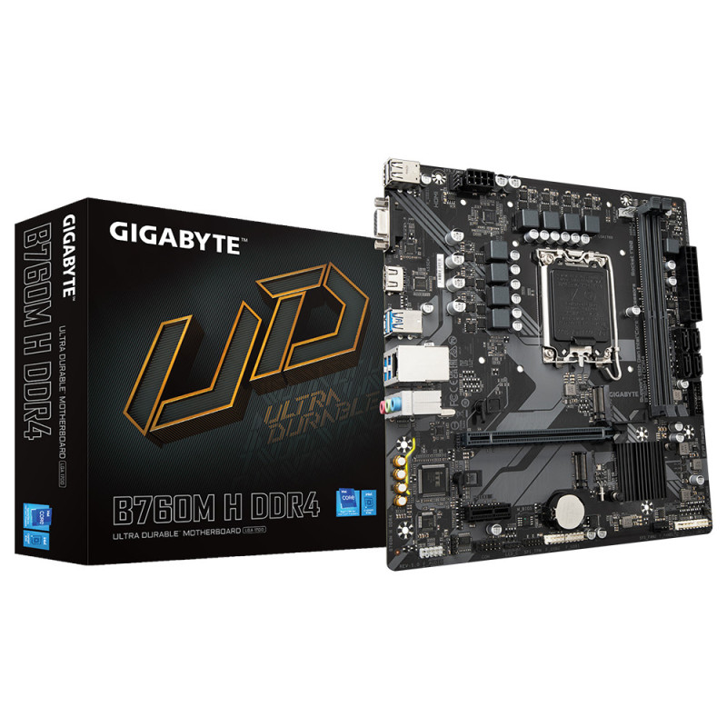 GIGABYTE B760M H DDR4 scheda madre Intel B760 Express LGA 1700 micro ATX GIGABYTE B760M H DDR4 scheda madre Intel B760 Express LGA 1700 micro ATX
