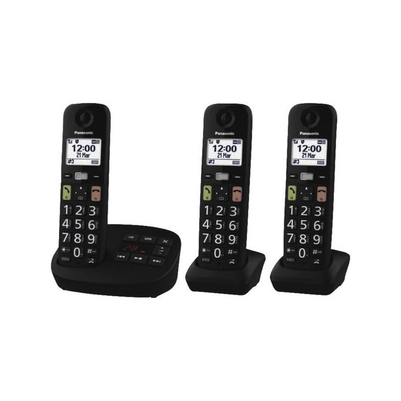 Panasonic KX-TGU133EXB telefono Telefono analogico/DECT Nero