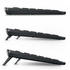 CHERRY Stream keyboard ultimate tastiera Casa ufficio USB + RF Wireless + Bluetooth QWERTY Inglese Nero