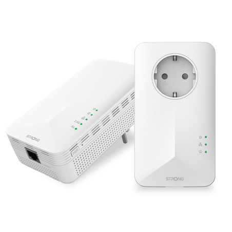 Strong POWERL1000DUOWIFIEUV2 1000 Mbit/s Collegamento ethernet LAN Wi-Fi Bianco 2 pz