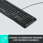 Logitech K120 Tastiera con Cavo