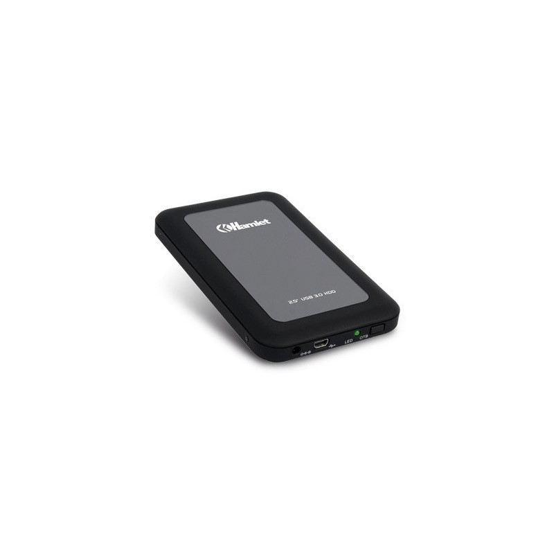 Hamlet USB 3.0 Mirror Disk box esterno per hard disk SATA da 2,5'' nero
