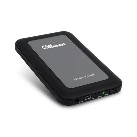 Hamlet USB 3.0 Mirror Disk box esterno per hard disk SATA da 2,5'' nero