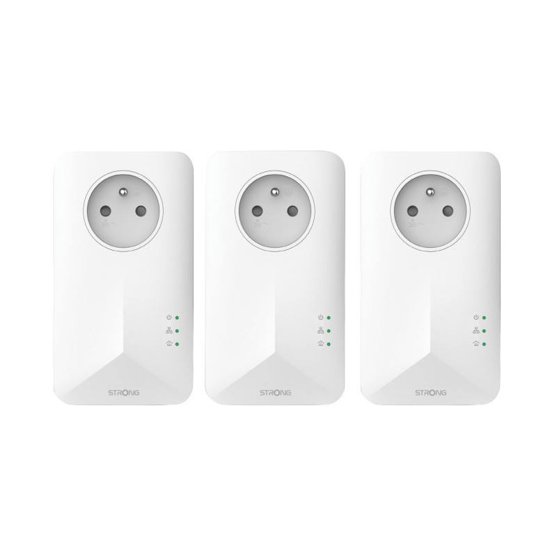Strong Powerline 1000 1000 Mbit/s Collegamento ethernet LAN Bianco 3 pz
