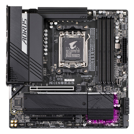 GIGABYTE B650M AORUS ELITE Scheda madre - Supporta CPU AMD Ryzen 9000, VRM a 12+2+2 fasi, fino a 8000 MHz DDR5, 1xPCIe 5.0 +