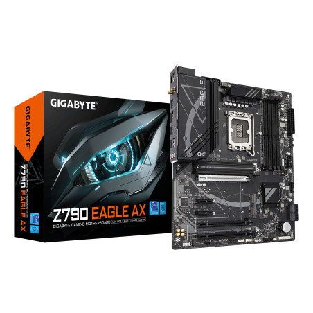 GIGABYTE Z790 EAGLE AX Scheda madre - Supporta CPU Intel Core di 14a generazione, VRM digitale a 12+1+1 fasi, fino a 7600MHz