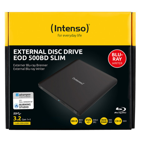 Intenso EOD 500BD Slim lettore di disco ottico Blu-Ray ROM Nero