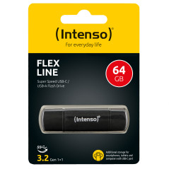 Intenso 3544490 unità flash USB 64 GB USB Type-A / USB Type-C 3.2 Gen 1 (3.1 Gen 1) Nero