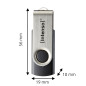 Intenso USB 128GB OFFICE LINE 3.2 Gen1 Silver-Black unità flash USB USB tipo A 3.2 Gen 1 (3.1 Gen 1) Nero, Argento