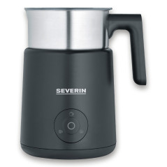 Severin SM 3579 montalatte e scaldalatte Montalatte elettrico portatile Nero, Acciaio spazzolato, Argento