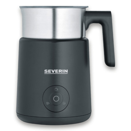 Severin SM 3579 montalatte e scaldalatte Montalatte elettrico portatile Nero, Acciaio spazzolato, Argento