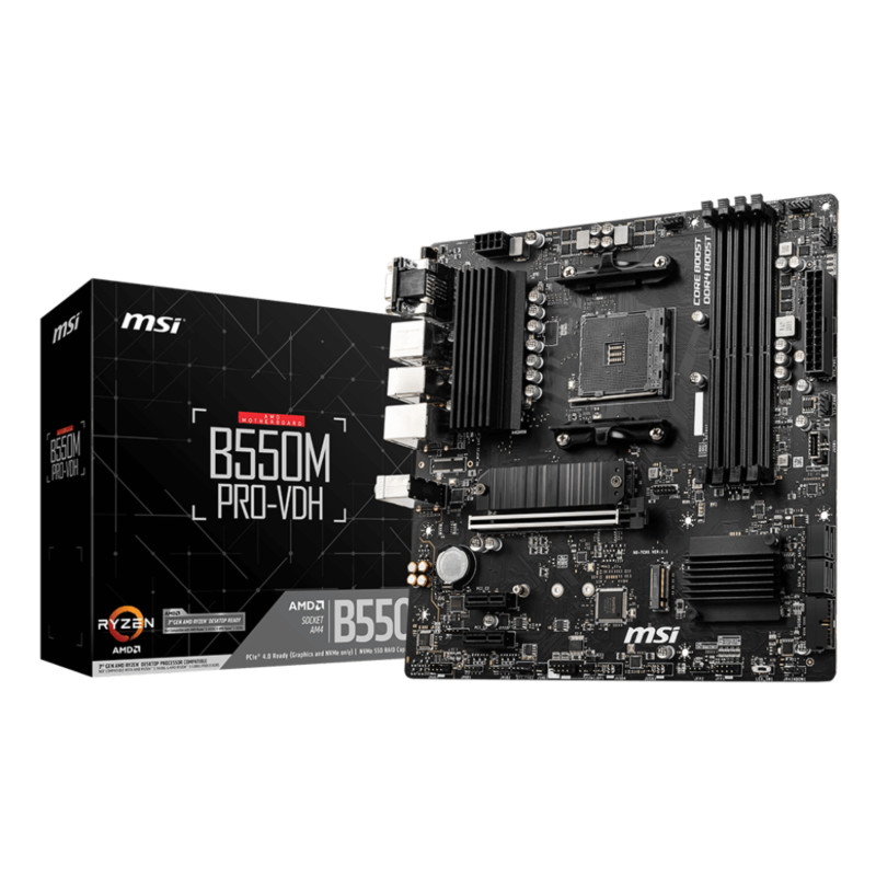 MSI B550M PRO-VDH scheda madre AMD B550 Socket AM4 micro ATX