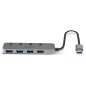 Lindy 43309 hub di interfaccia USB 3.2 Gen 1 (3.1 Gen 1) Type-A 5 Mbit/s Grigio Lindy 43309 hub di interfaccia USB 3.2 Gen 1 (3.1 Gen 1) Type-A 5 Mbit/s Grigio