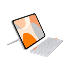 Logitech Flip Folio QWERTY Italiano Bluetooth Grigio chiaro