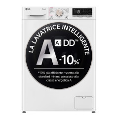 LG F4R7010TSWG Lavatrice 10kg AI DD, Classe A-10%, 1400 giri, TurboWash, Vapore