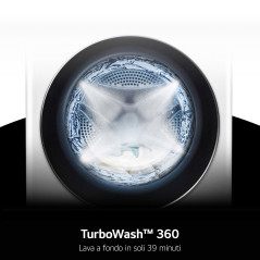LG F4R7010TSWG Lavatrice 10kg AI DD, Classe A-10%, 1400 giri, TurboWash, Vapore