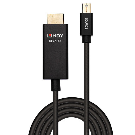 Lindy 40921 cavo e adattatore video 1 m Mini DisplayPort HDMI Nero