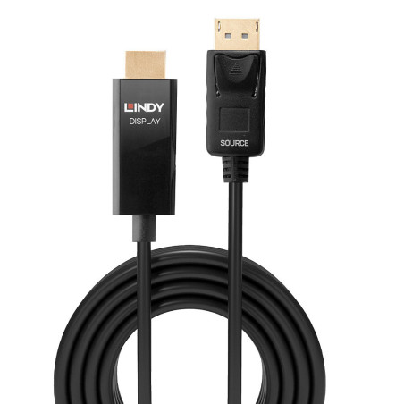 Lindy 40924 cavo e adattatore video 0,5 m DisplayPort HDMI tipo A (Standard) Nero