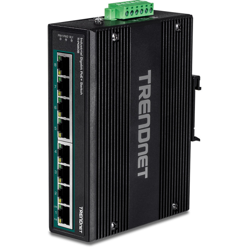Trendnet TI-PG80B switch di rete Gigabit Ethernet (10/100/1000) Supporto Power over Ethernet (PoE) Nero Trendnet TI-PG80B switch di rete Gigabit Ethernet (10/100/1000) Supporto Power over Ethernet (PoE) Nero