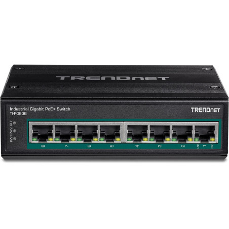 Trendnet TI-PG80B switch di rete Gigabit Ethernet (10/100/1000) Supporto Power over Ethernet (PoE) Nero