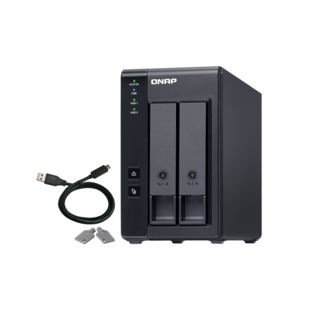 QNAP TR-002 contenitore di unità di archiviazione Box esterno HDD SSD Nero 2.5 3.5"