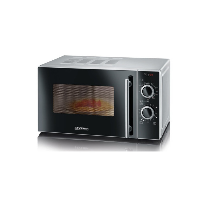 Severin MW 7771 forno a microonde Nero, Argento Microonde combinato Superficie piana 20 L 700 W