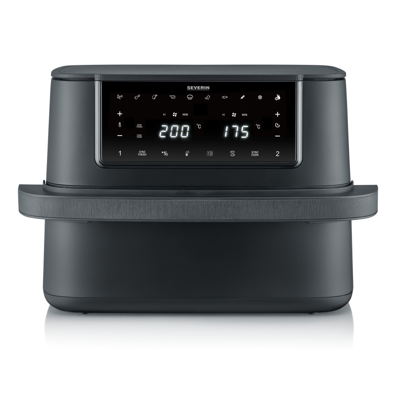 Severin FR 2490 friggitrice Doppia 9 L Indipendente 2600 W Friggitrice ad aria calda Nero