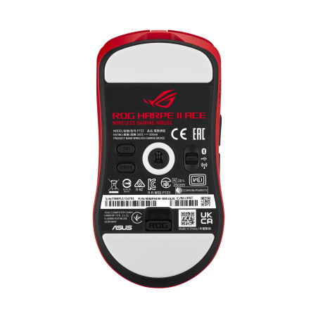 ASUS ROG Harpe II Ace RED mouse Gaming Mano destra RF Wireless + Bluetooth + USB Type-A Ottico 42000 DPI