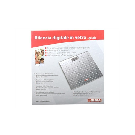GIMA 27249 bilance pesapersone Quadrato Grigio Bilancia pesapersone elettronica