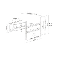 VALUE 17.99.1205 Supporto TV a parete 177,8 cm (70") Nero