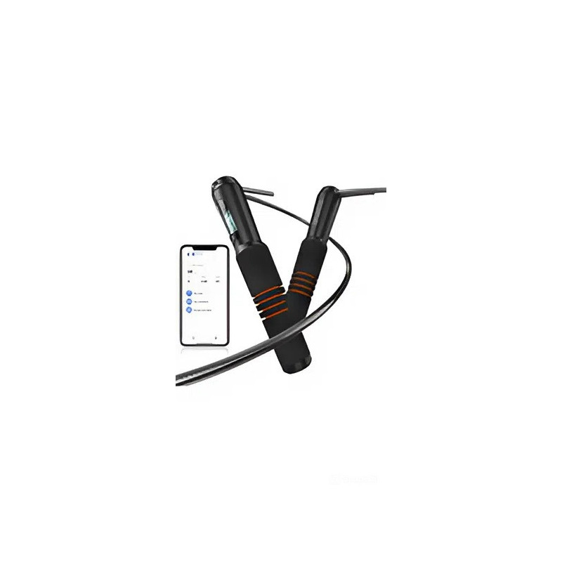 Renpho Corda Smart Jump R-Q001, Corda per Saltare Intelligente con App Bluetooth, 3 Sensori di Precisione, Display LCD e Manici