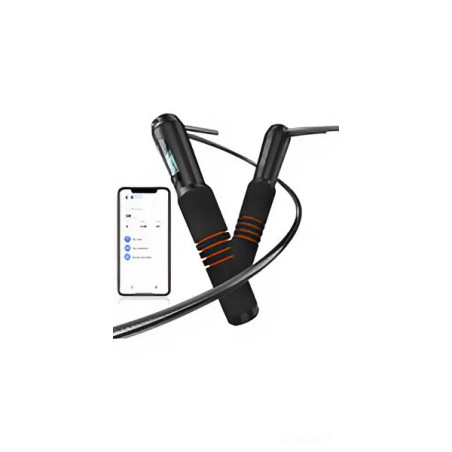 Renpho Corda Smart Jump R-Q001, Corda per Saltare Intelligente con App Bluetooth, 3 Sensori di Precisione, Display LCD e Manici