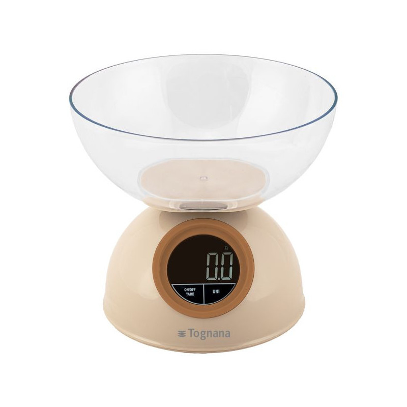Tognana Porcellane D2DBL51IRCH bilancia da cucina Beige Superficie piana Rotondo Bilancia da cucina elettronica