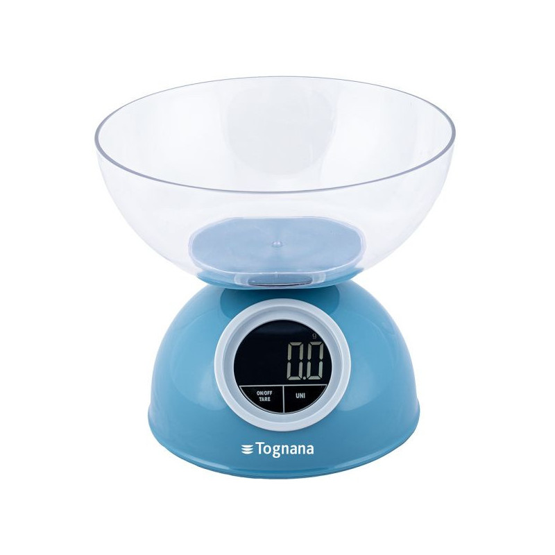 Tognana Porcellane D2DBL51IRZU bilancia da cucina Blu Superficie piana Rotondo Bilancia da cucina elettronica