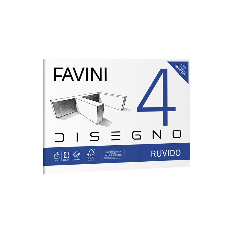 Favini A168504 carta da disegno Blocco di carta da disegno 20 fogli