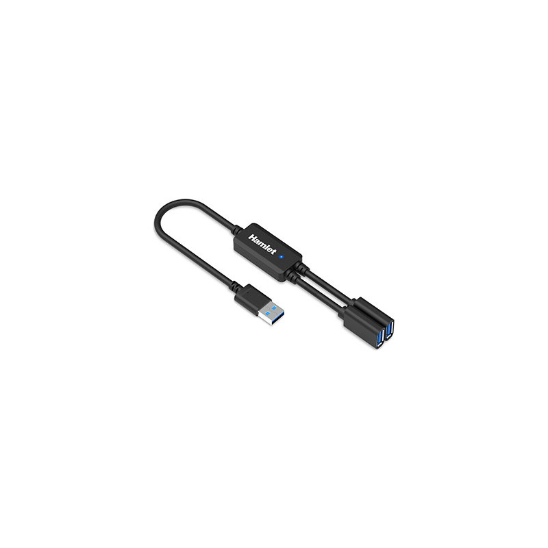 Hamlet XHUB-02UA-5GY cavo USB Nero
