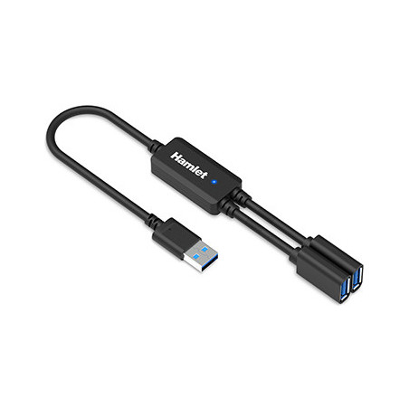 Hamlet XHUB-02UA-5GY cavo USB Nero