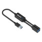 Hamlet XHUB-02UA-5GY cavo USB Nero