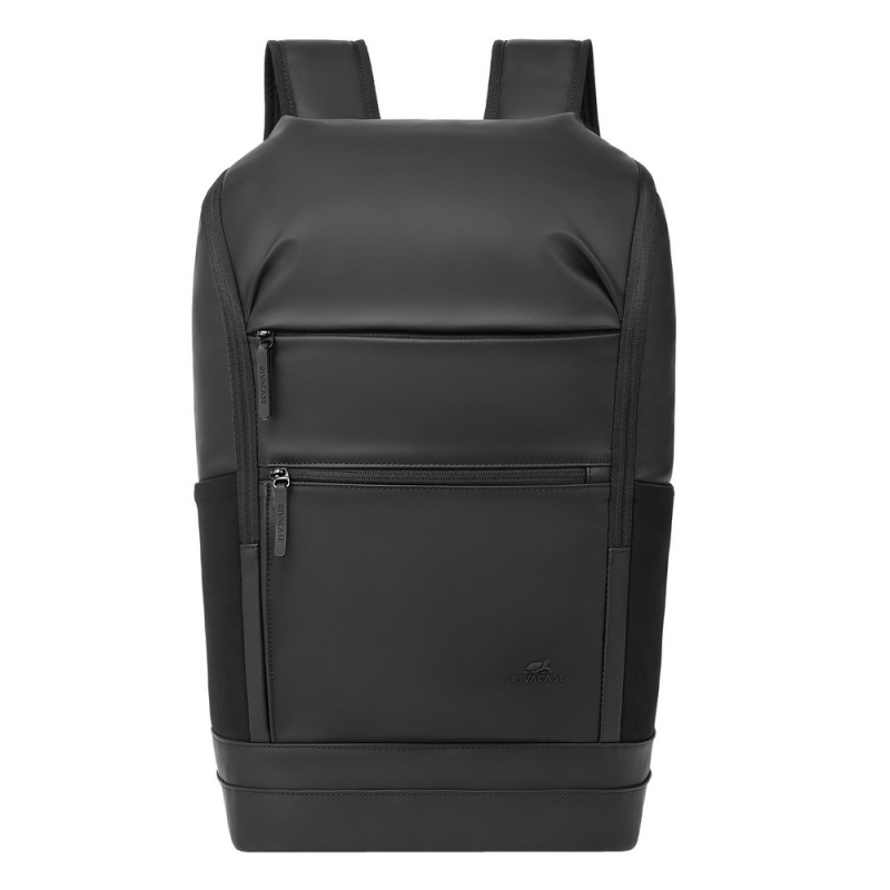 Rivacase Eden zaino City backpack Nero Poliestere, PU pelle