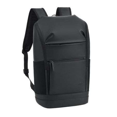 Rivacase Eden zaino City backpack Nero Poliestere, PU pelle