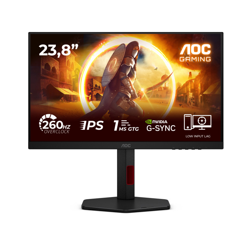 AOC G4 24G4ZR Monitor PC 60,5 cm (23.8") 1920 x 1080 Pixel Full HD LED Nero, Rosso
