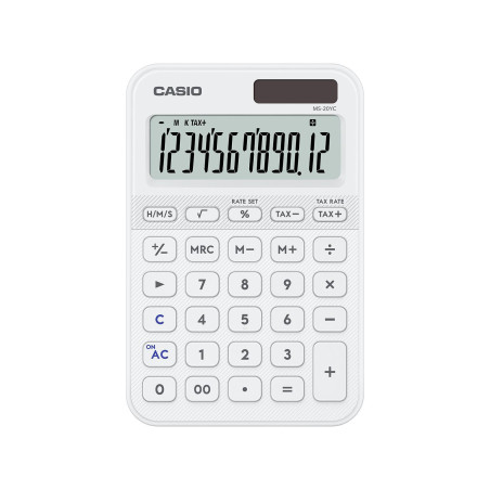 Casio MS-20YC calcolatrice Desktop Calcolatrice di base Bianco