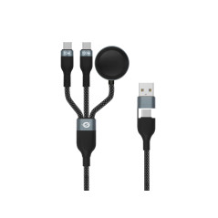 Conceptronic ETTA08B15 cavo USB USB 2.0 1,5 m USB A 2 x USB C Nero