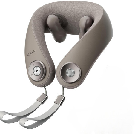 Renpho U-Neck Mini, Massaggiatore Cervicale con Massaggio Profondo, Calore Intelligente e Ricarica USB-C