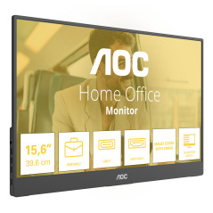 AOC 16T20E2 TV e monitor portatile Nero 39,6 cm (15.6") LED 1920 x 1080 Pixel
