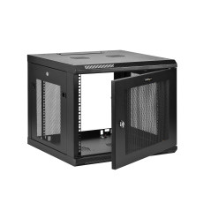 StarTech.com Armadio Rack 19" 9U a 4 Montanti a Muro - Server Rack 19 Pollici con Ripiano 1U per Switch e Dispositivi di