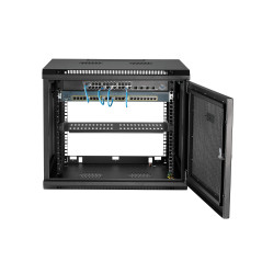 StarTech.com Armadio Rack 19" 9U a 4 Montanti a Muro - Server Rack 19 Pollici con Ripiano 1U per Switch e Dispositivi di