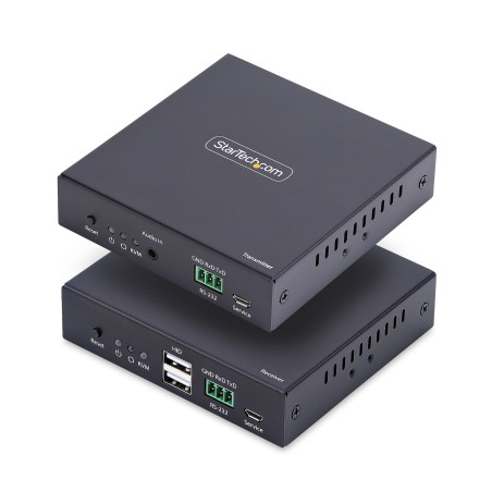 StarTech.com KVM Extender HDMI su Rete IP, Kit Trasmettitore e Ricevitore HDMI 4K 60Hz e USB su Ethernet/Cat6, AVoIP, non